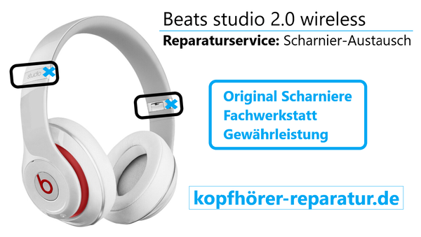 beats studio 2.0 wireless [Scharnier-Austausch)