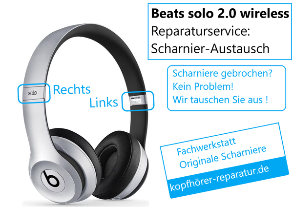 beats solo 2.0 wireless : Scharnier-Austausch