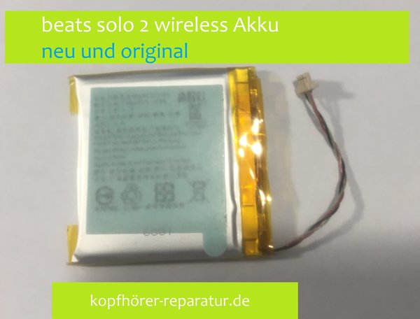 Ersatzakku für beats solo 2.0 wireless (neu, original)