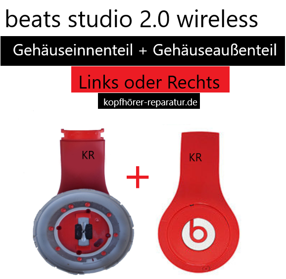 beats studio 2.0 wireless [Gehäuseaußenteil-Austausch: rechts oder links]