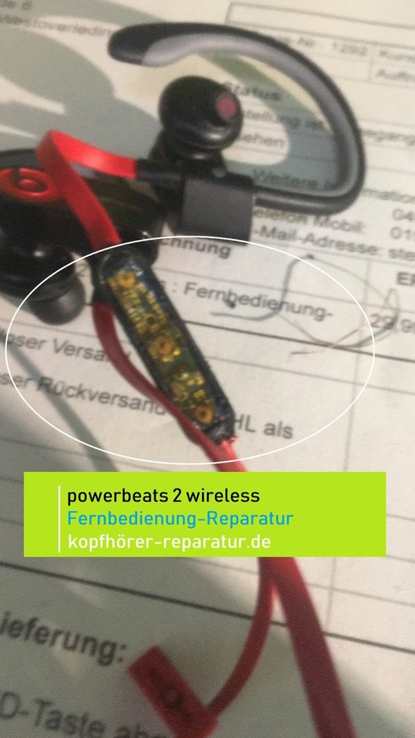 powerbeats 2 wireless : Fernbedienung-Reparatur