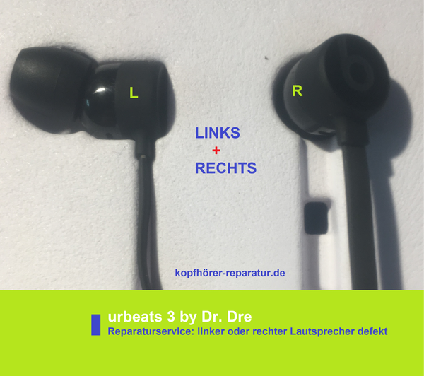 urbeats 3  In-Ear Kopfhörer  (links und rechts kein Sound)