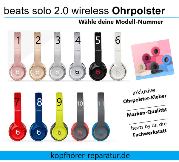 beats solo 2 wireless Ohrpolster (B0534 )