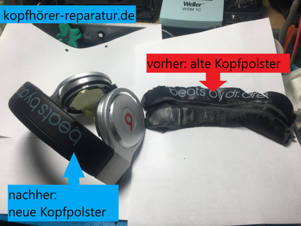beats PRO: Austausch des mittleeren Kopfpolsters