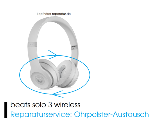 beats solo 3.0 wireless: Ohrpolster-Austausch (neu)