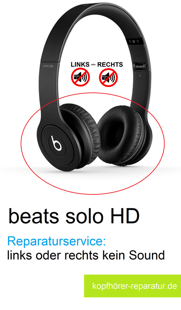 beats solo HD (links oder rechts kein Sound)