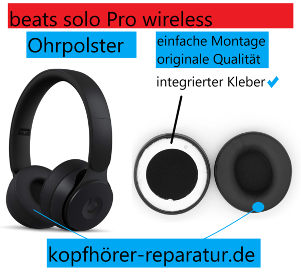 beats solo Pro wireless (Ohrpolster: neu, original)