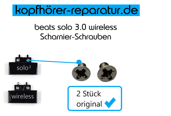 beats solo 3.0 wireless:  Scharnier-Schrauben