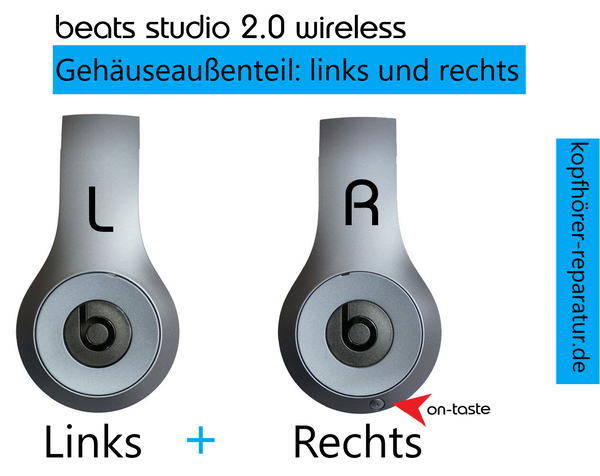 beats studio 2.0 wireless: Gehäuseaußenteil (links + rechts)
