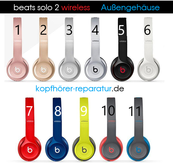 beats solo 2 wireless: Außengehäuse (links + rechts)