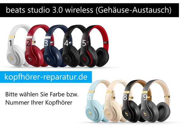 beats studio 3.0 wireless: Gehäuse-Austausch (linke und rechte Aussenpanel)