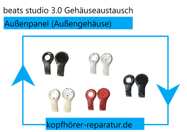 beats studio 3.0 wireless: Gehäuse-Austausch (linke und rechte Aussenpanel)