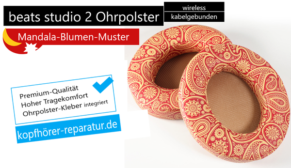beats studio 2 Ohrpolster: Mandal-Blumenmuster