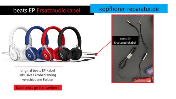 beats EP Ersatzaudiokabel (neu, original) zum selber Reparieren