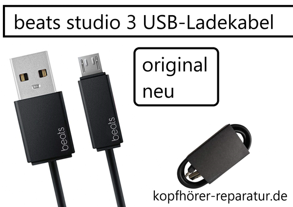 beats studio 3 wireless: USB-Ladekabel (original, neu)
