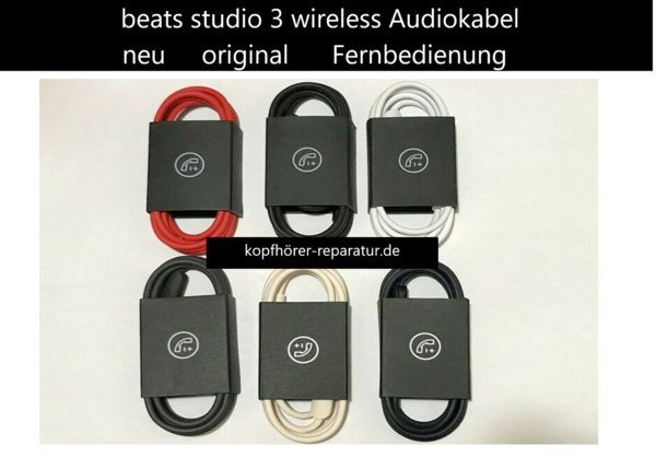beats studio 3 wireless: Audiokabel (original, neu)