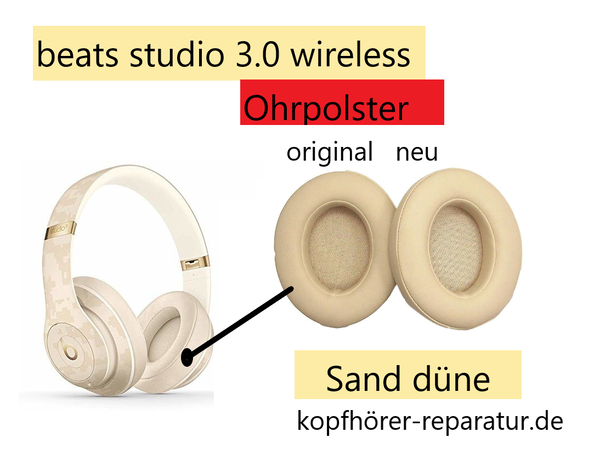 beats studio 3.0 wireless Ohrpolster (Sand düne) ( Skyline Collection)