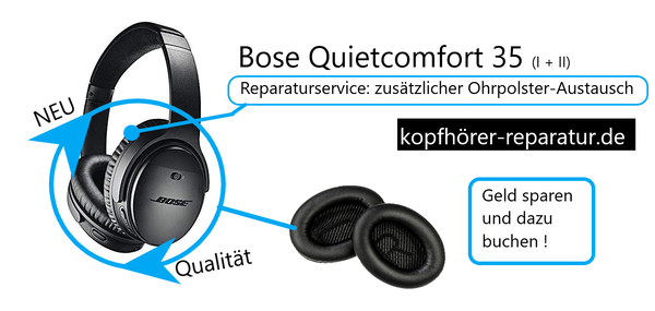 Bose QC 35: zusätzlicher Ohrpolster-Austausch