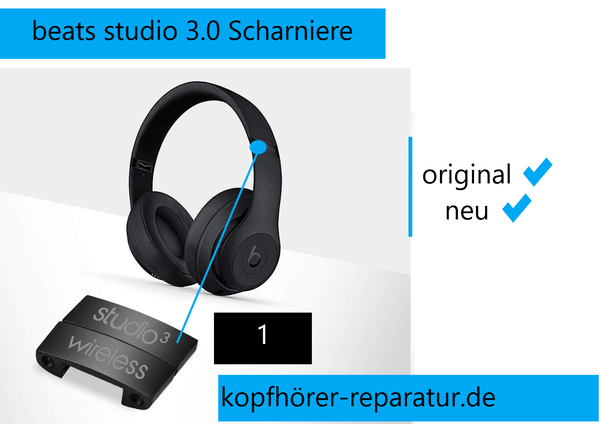beats studio 3 wireless: Scharniere (original, neu)