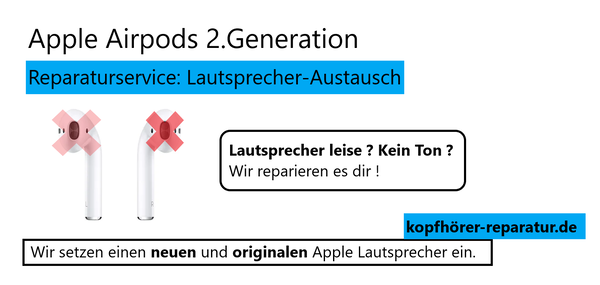 Apple Airpods 2.Generation: Lautsprecher-Austausch