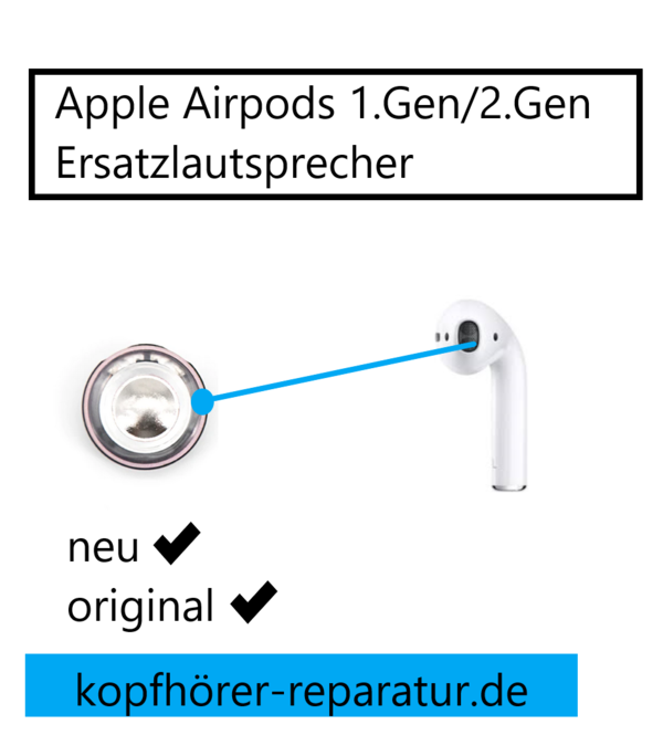 Apple Airpods 1.Gen/2.Gen: Ersatzlautsprecher (original, neu)