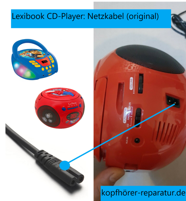 Lexibook CD-Player: Netzkabel (original)