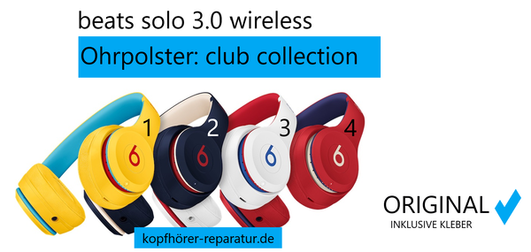 beats solo 3 wireless Ohrpolster: club collection