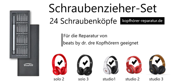 Schraubenzieherset für beats by dr. dre Kopfhörer-Reparatur