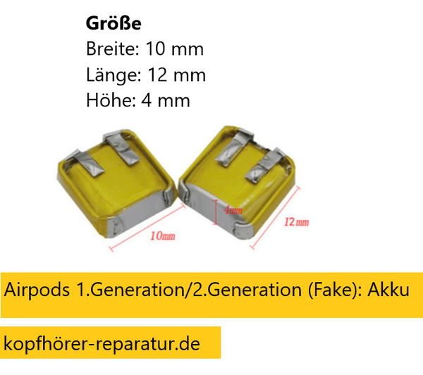 Airpods 1.Generation/2.Generation (Fake): Akku