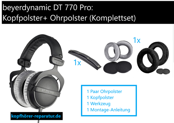 beyerdynamic DT 770 Pro: Kopfpolster+ Ohrpolster (Komplettset)
