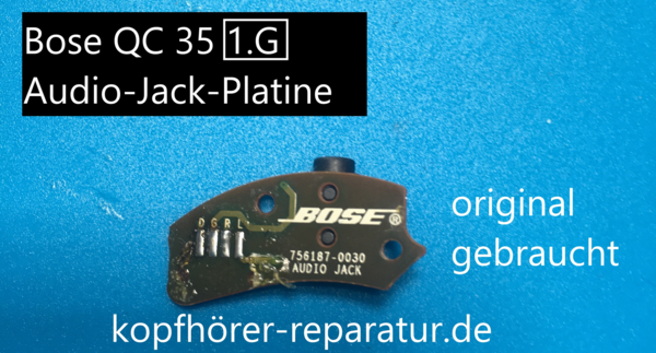 Bose QC 35 1.Generation: Audiojackplatine (original)