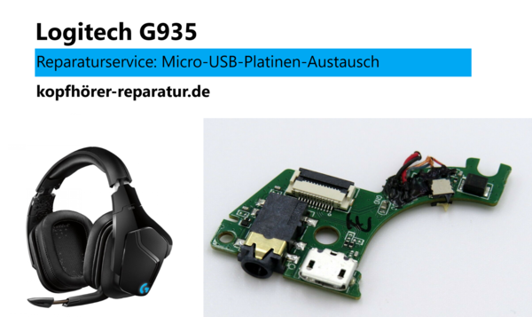 Logitech G935: Micro-USB-Platinen-Austausch