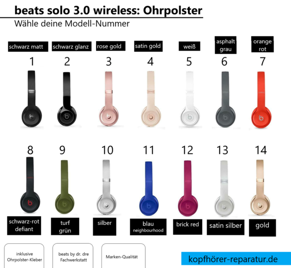 beats solo 3.0 wireless Ohrpolster (A1796)