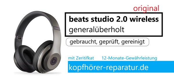 beats studio 2.0 wireless (generalüberholt, titanium)