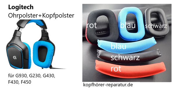 Logitech Ohrpolster+  Kopfpolster für G930, G230, G430, F430, F450