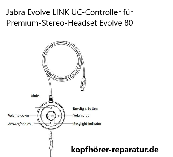 Jabra Evolve LINK UC-Controller für Premium-Stereo-Headset Evolve 80 (gebraucht)