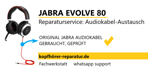 Jabra Evolve 80: Audiokabel-Austausch
