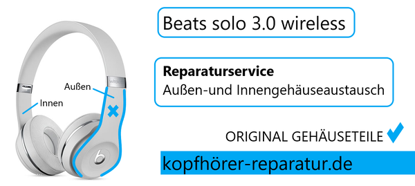 beats solo 3.0 wireless: Außengehäuse + Innengehäuse-Austausch