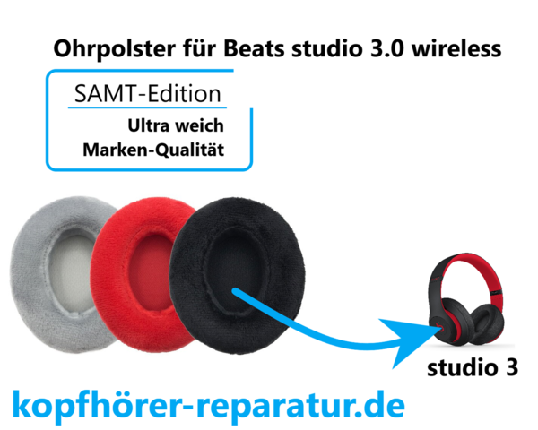 beats studio 3.0 Ohrpolster (Samt-Edition)