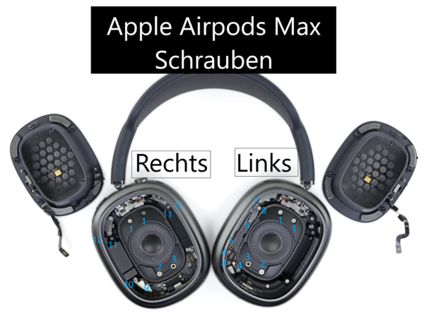 Apple Airpods Max Kopfhörer: Schrauben (original, neuwertig)