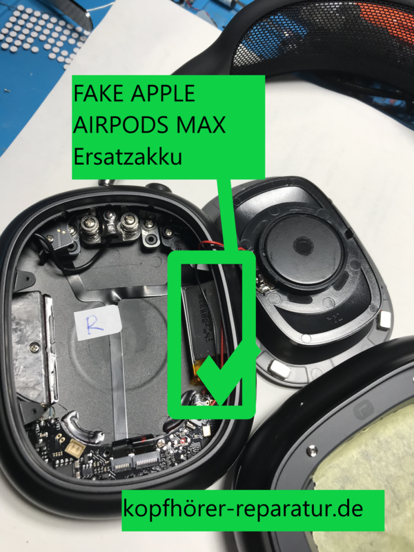 Ersatzakku für Fake Apple Airpods Max Kopfhörer